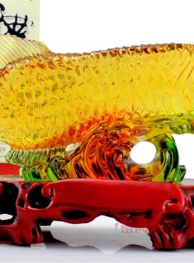 包邮招财金龙鱼摆件特大号工艺品琉璃家居饰品开业礼品年年有余鱼