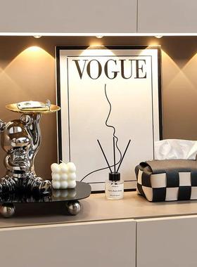 创意电子时钟摆件轻奢高级感家居入户玄关客厅电视柜酒柜展示柜