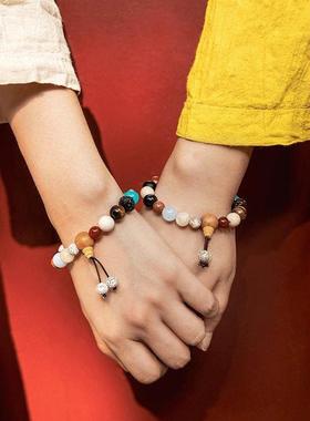 普陀山十八籽菩提子手串女款十八子盘玩文玩18籽珠手串生日礼物男