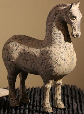 中式复古中国风玄关摆饰骏马摆件仿古仿唐汉马家居饰品富贵马