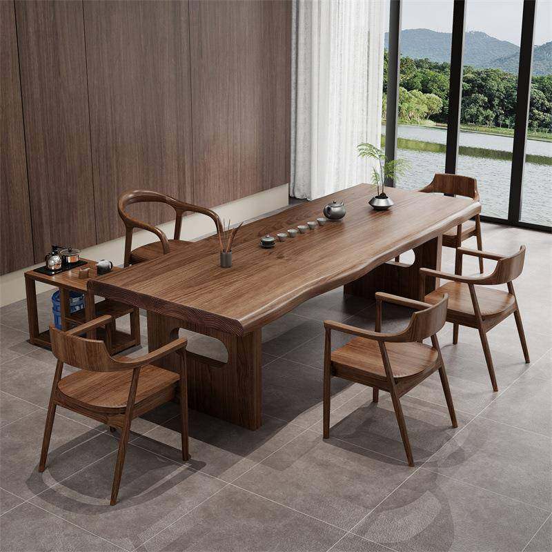 实木茶桌自然边原木大板泡茶桌椅办公室会客禅意功夫泡茶台,淘宝优惠券,粉丝福利购,淘宝优惠卷