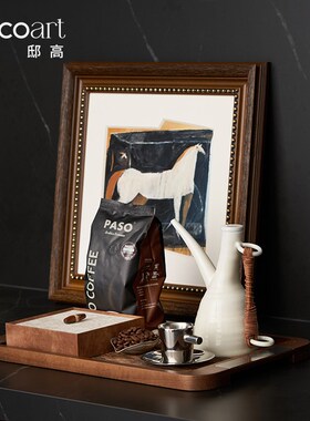 样板房间客厅田园风咖啡厅装饰展示柜软装布置美学陈列高级感