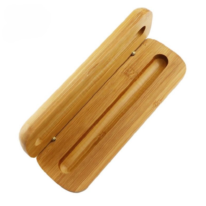 Bamboo solid wood pen box gift pen box factory direct sales retro stationery engraving laser engraving