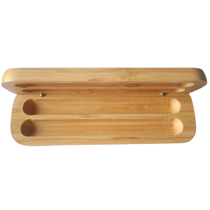 Bamboo solid wood pen box gift pen box factory direct sales retro stationery engraving laser engraving