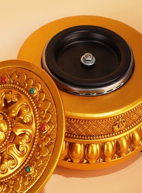 静音缘转经简轮转径筒藏族转经简电动转金筒树脂转家用摆件藏经转