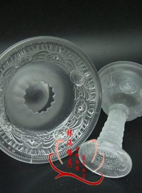 水琉璃护法杯 藏式佛前 供酒杯八吉祥供茶杯小号白色家居摆件