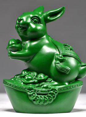 绿色木雕十二生肖一实木质鼠牛虎兔龙蛇马羊猴鸡狗猪工艺品