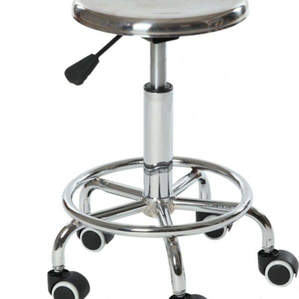不锈钢升降旋转酒吧椅工厂车间实验室椅子滑轮流水线工作圆铁凳子,淘宝优惠券,粉丝福利购,淘宝优惠卷