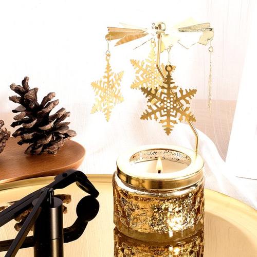 旋转烛台精油香薰蜡烛杯旋转马6.3CM走马灯烛台欧式创意摆件配件 - 图1