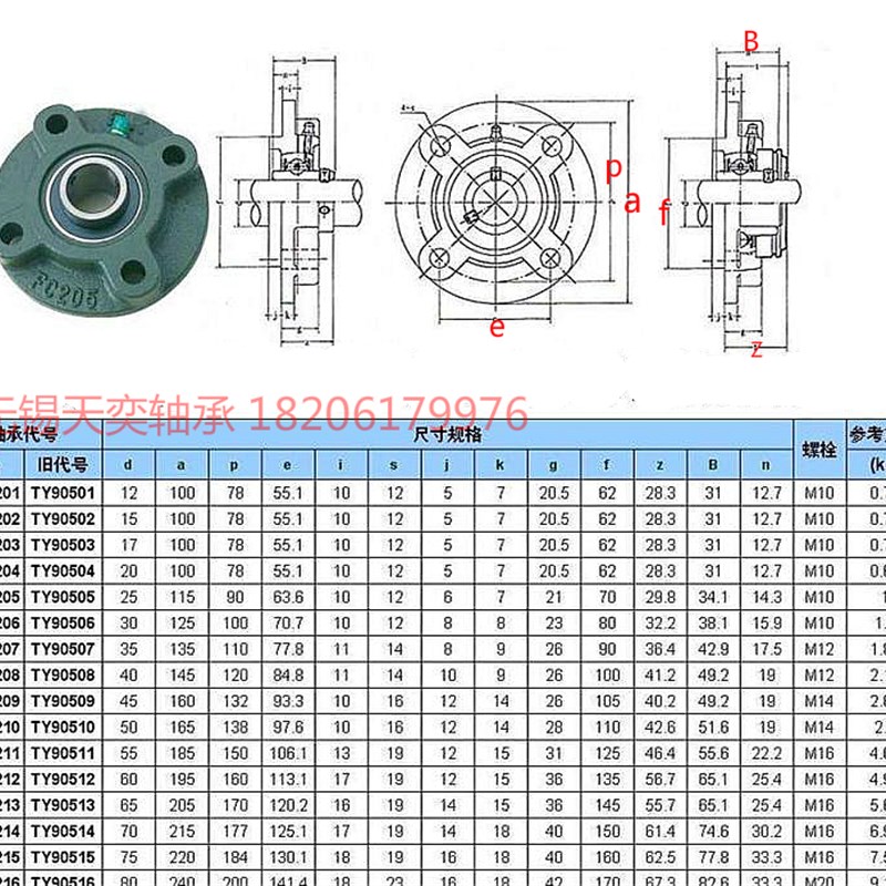 圆形外球面轴承座 UCFC215 UCFC216 UCFC217 FC218带座轴承 - 图1