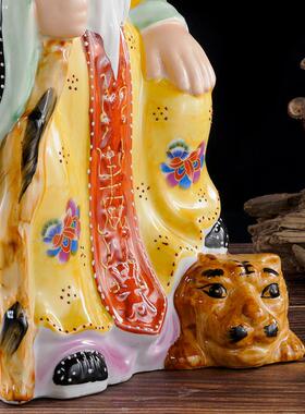 陶瓷12寸-32寸踏虎山神神像家居佛像家用摆件