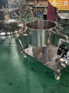 厂家不锈钢小推车过滤器可加工移动式过滤器304层叠过滤器