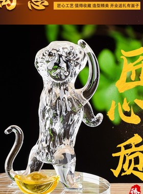 水晶十二生肖生日礼物牛虎兔男女闺蜜桌面家居客厅属相龙年小摆件