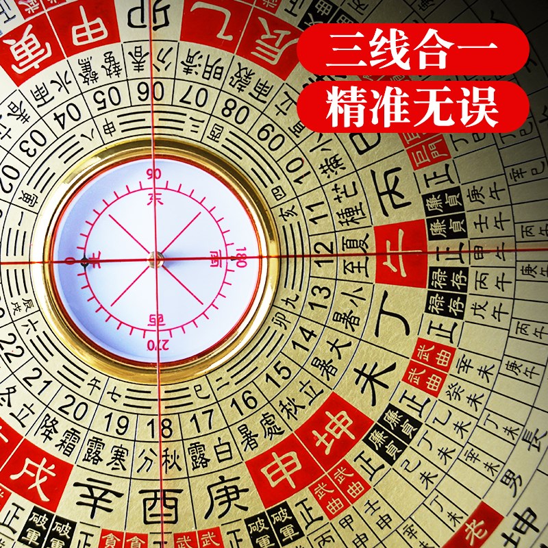 全自动激光罗盘高精度专业大字杨公三合电子红外线指南针罗经仪 - 图1