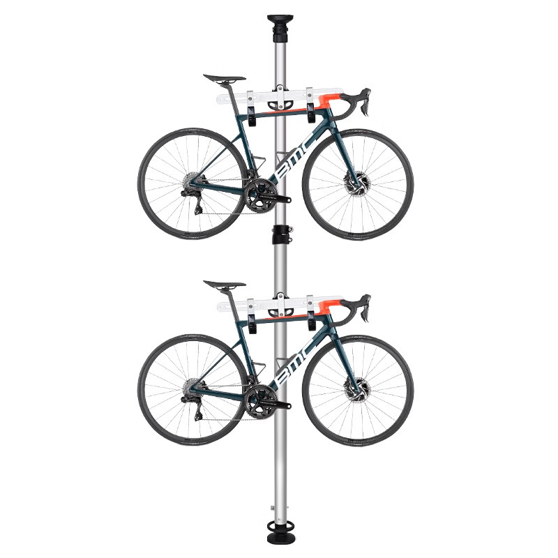 山地公路平衡自行车顶天立地柱墙壁挂架儿童车展示挂钩立式停车架 - 图3