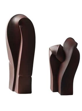 现代艺术抽象扭转装饰摆件样板间酒店客厅电视柜前台玄关工艺品