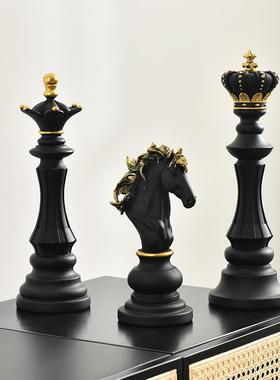 桌面棋具国际象棋摆件创意家居轻奢工艺品装饰客厅酒柜书房办公室