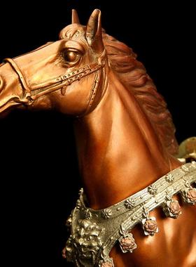 青铜全铜马摆件《马到成功》十二生肖 创意装饰 家居工艺摆件