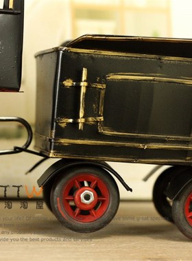 老掉牙做旧铁皮风格 英式拉煤蒸汽小火车 家居饰品摆件 怀旧摆设