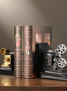 复古放映机书档桌面摆件家居客厅书房工艺品电视柜装饰品摆设