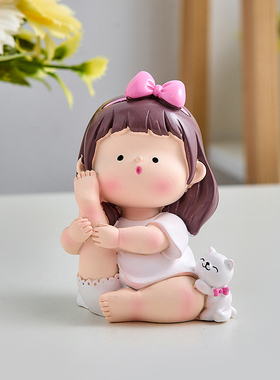 可爱创意办公室瑜伽女孩桌面小摆件减压治愈系家居装饰车内摆设