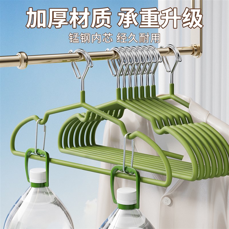 加粗防风衣架自动卡扣固定家用挂衣高楼室外阳台防吹走掉落晾晒架 - 图2