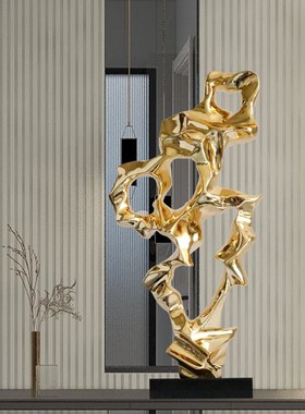 酒店会所售楼处雕塑艺术品现代抽象树脂装饰品玄关桌摆件