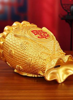 黄铜钱袋存钱筒摆件存钱罐福袋家居办公室装饰品摆设乔迁开 业礼