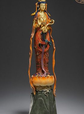 太铜 铜摆件《如意观音（奢华版）》限量99尊 家居饰品 艺术品