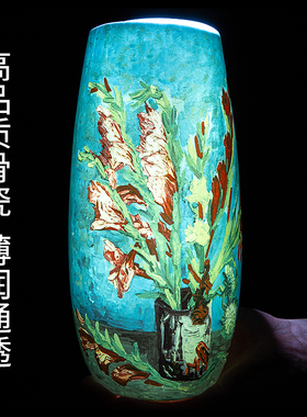 梵高向日葵陶瓷花瓶田园干花插花复古餐客厅家居装饰骨瓷礼品