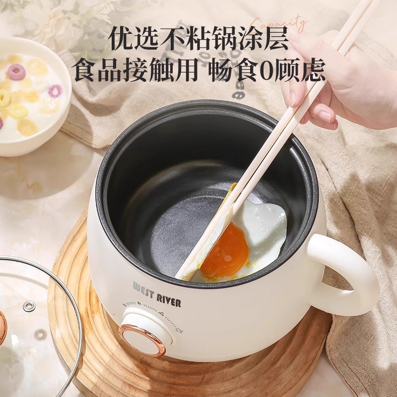 小型多功能电炒锅电饭煲炒菜机不粘电煮锅家用蒸煮煎炒一体电火锅 - 图3