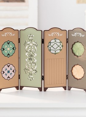 阿楹 法式中古风屏风摆件高级小众客厅女生房间玄关餐边柜装饰画