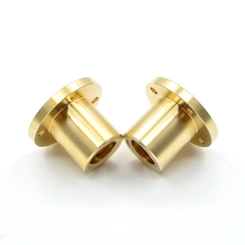 梯形丝杆螺母304不锈钢丝杠t型螺杆T10T12T16T20铜螺母T32x6 - 图1