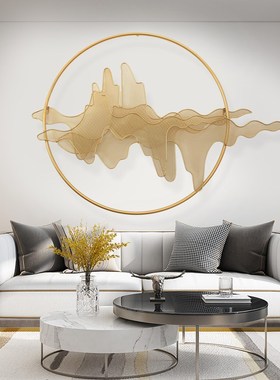 新中式轻奢金属祥云壁饰玄关铁艺挂件客厅墙面装饰品壁挂立体墙饰