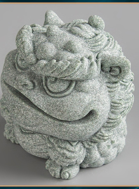 青砂石鱼缸假山造景新中式办公家居创意精品国潮桌面茶宠摆件