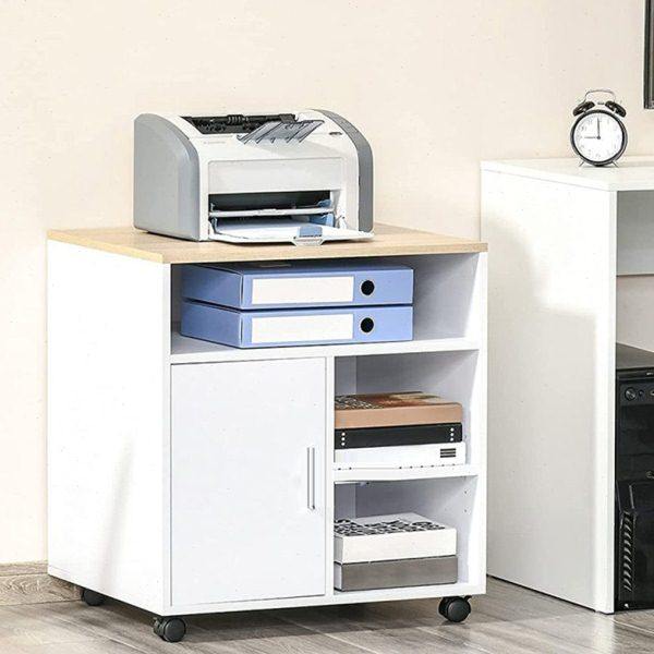 木质储物矮柜办公打印机柜底座桌边收纳文件柜可移动,淘宝优惠券,粉丝福利购,淘宝优惠卷