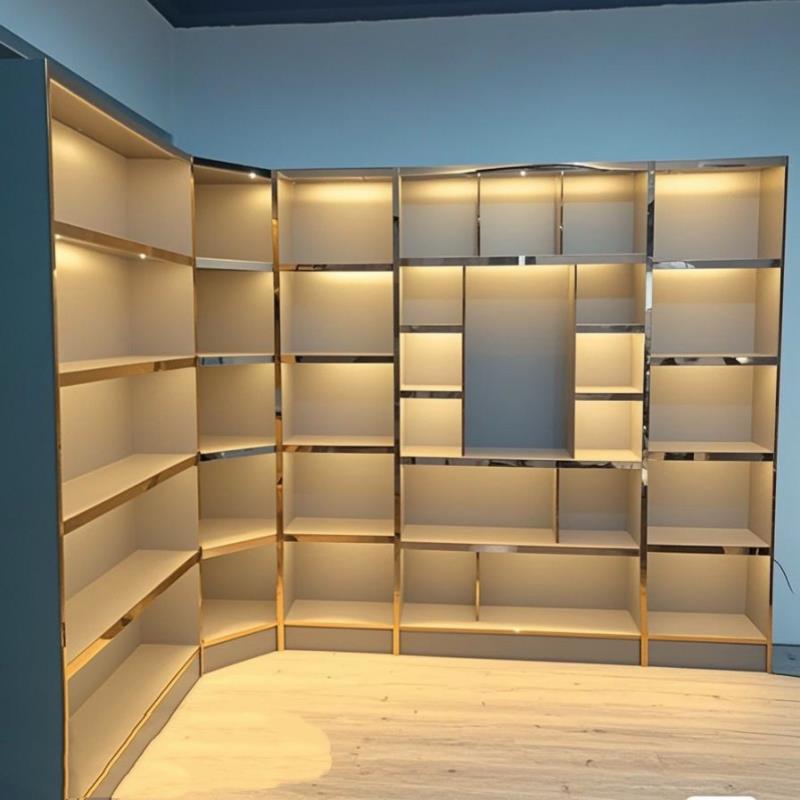 定制烟酒柜便利店礼品茶叶背柜书柜带门吧台玻璃柜靠墙手办展示柜 - 图0