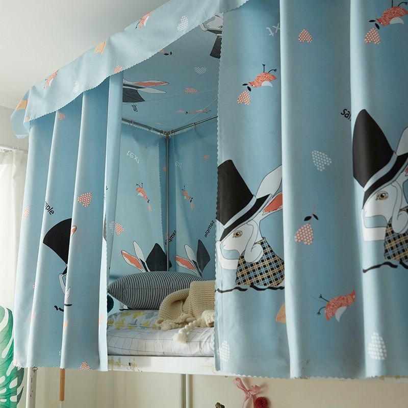 大学生宿舍床帘 寝室上下铺半遮光布男女生透气防尘顶床幔床围,淘宝优惠券,粉丝福利购,淘宝优惠卷