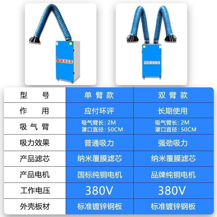 移动式焊烟机净化器焊接烟雾吸尘器单臂双臂烟尘除尘器焊烟净化器,淘宝优惠券,粉丝福利购,淘宝优惠卷