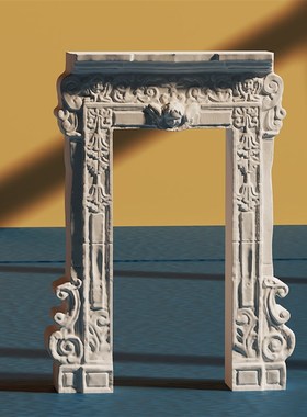 石膏抽象艺术天使之门桌面装饰摆件北欧风格水泥造景小众家居饰品