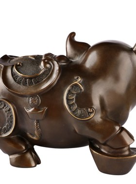 大仕缘 工艺品五福大财猪家居摆件生肖生日开业礼品纳财猪