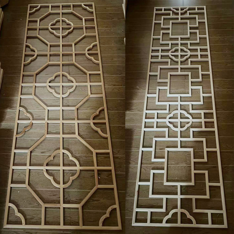 实木花格新中式屏风玄关东阳木雕镂空雕花隔断木格栅窗户仿古门窗 - 图2