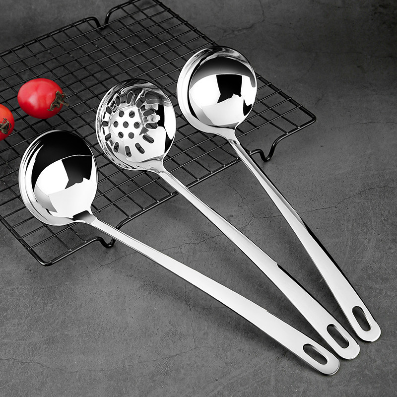 304不锈钢汤勺漏勺加厚长柄火锅勺家用大号勺子套装厨房盛汤粥勺,淘宝优惠券,粉丝福利购,淘宝优惠卷