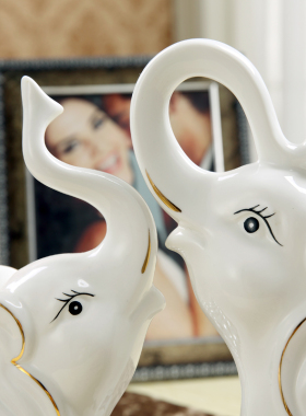 家居大象摆件酒柜家庭装饰品玄关客厅摆设房间卧室的小工艺品创意