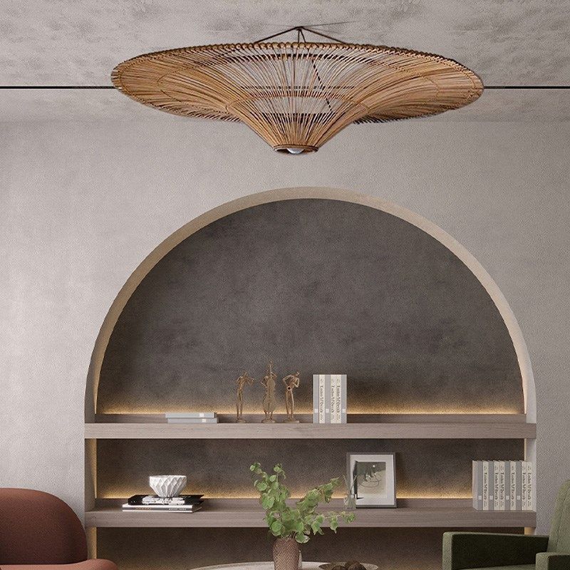 侘寂风吊灯复古高端酒店民宿客厅卧室装饰东南亚风格藤编灯具,淘宝优惠券,粉丝福利购,淘宝优惠卷