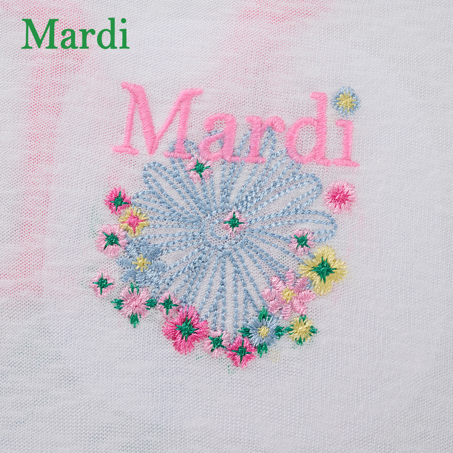 【肖恩专享】MARDI长袖防晒罩衫小雏菊T恤女刺绣圆领长袖套头少女