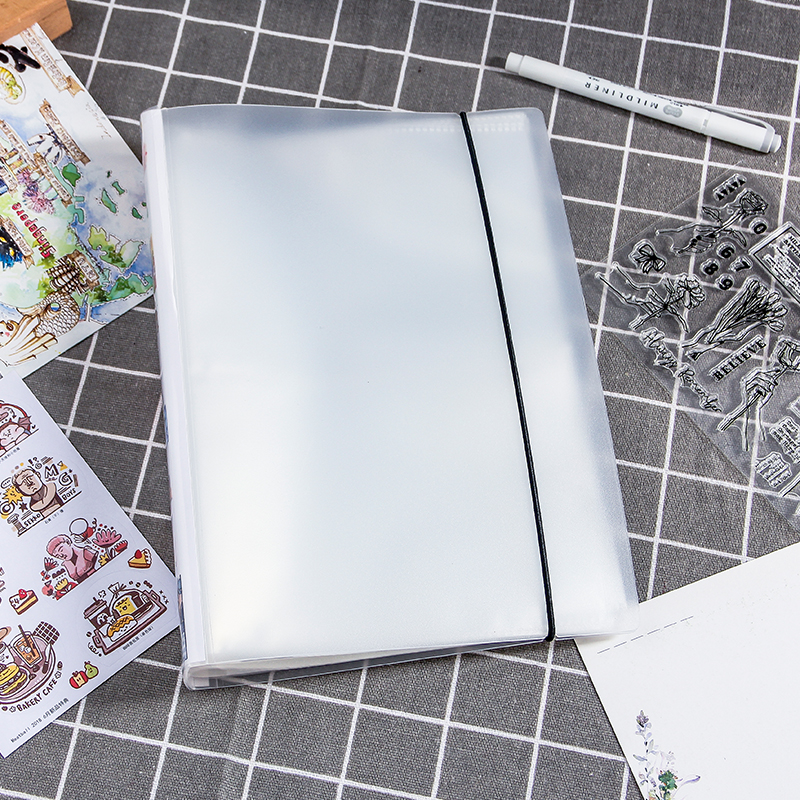 京京定制二段定页收纳册A6贴纸穷游明信片透明收纳册6寸G2-S二代 - 图1