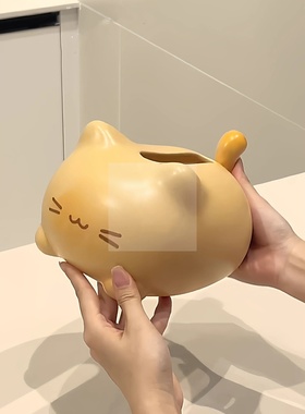 猫咪纸巾盒桌面摆件家
