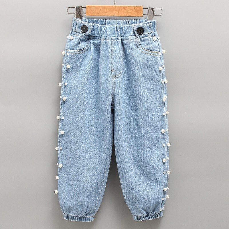 女童秋款牛仔裤2024新款洋气长裤女大童童装春秋时尚秋装儿童裤子,淘宝优惠券,粉丝福利购,淘宝优惠卷
