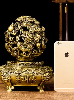 纯铜鼎工艺品客厅摆件家居办公室铜鼎装饰摆设送礼中式